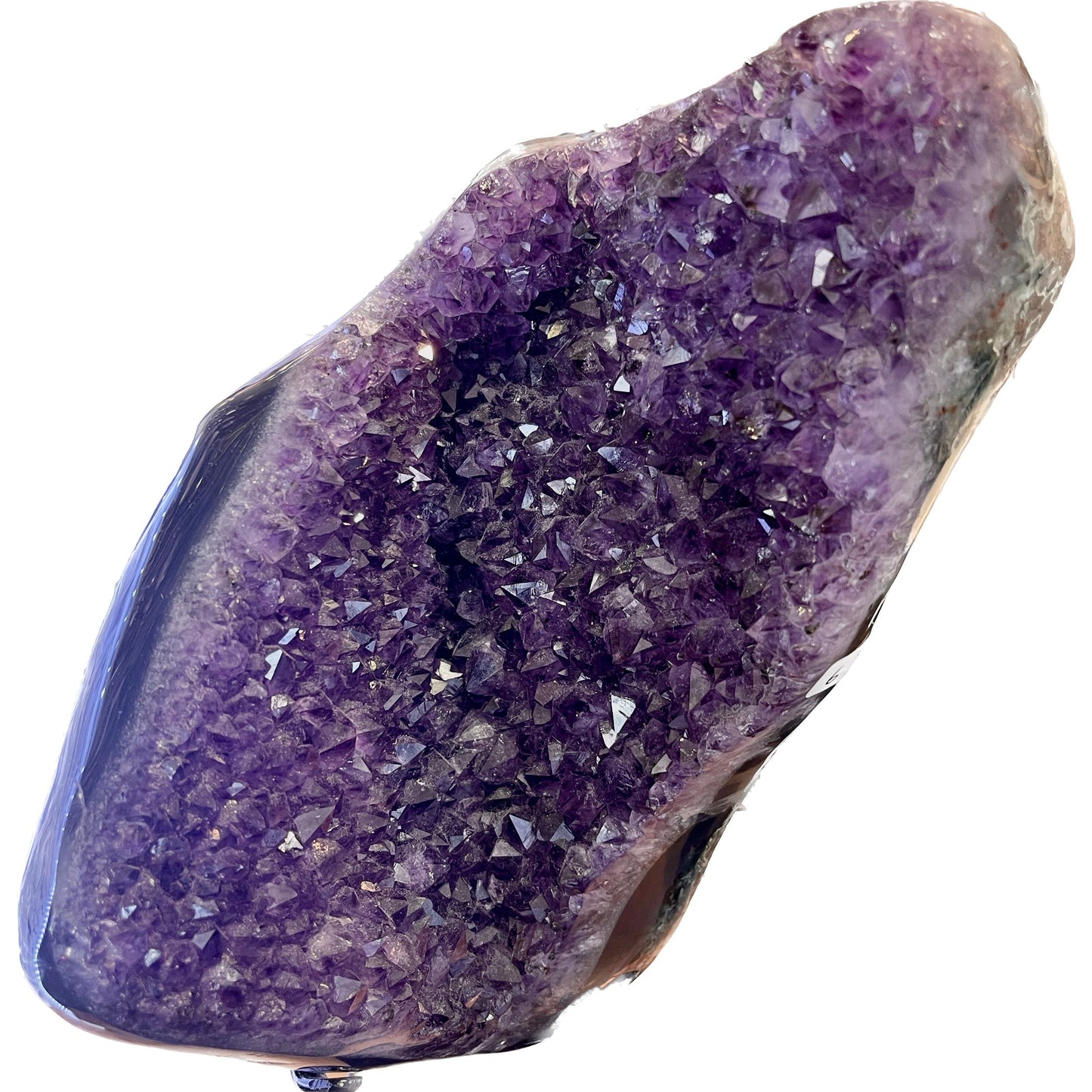 13 Inch Uruguay Free Form Amethyst on a Metal Stand