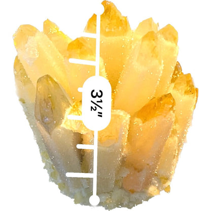 3 1/2 inch Phantom Chlorite Quartz Yellow Jade Crystal