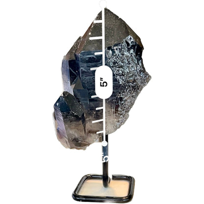 5 Inch Free Form Smokey Quartz on a Metal Stand