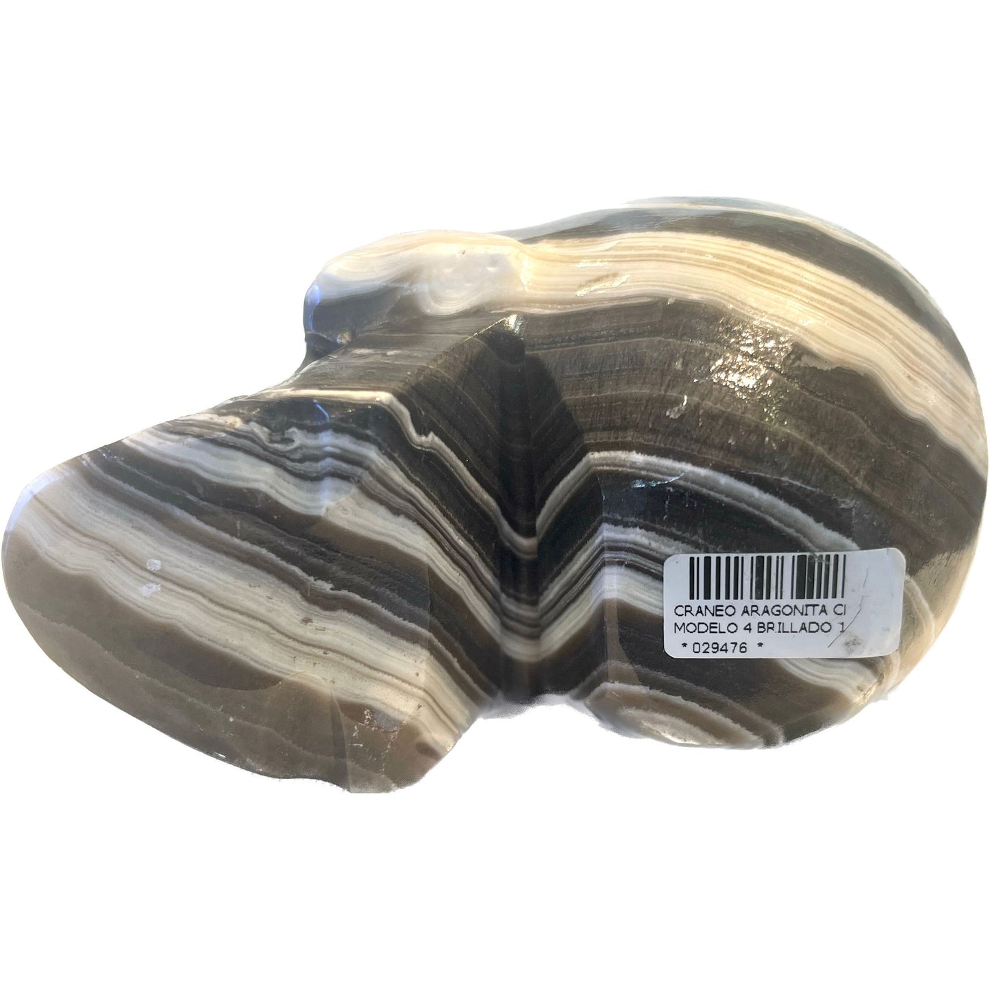 5 Inch Genuine Pakistani Zebra Onyx Skull