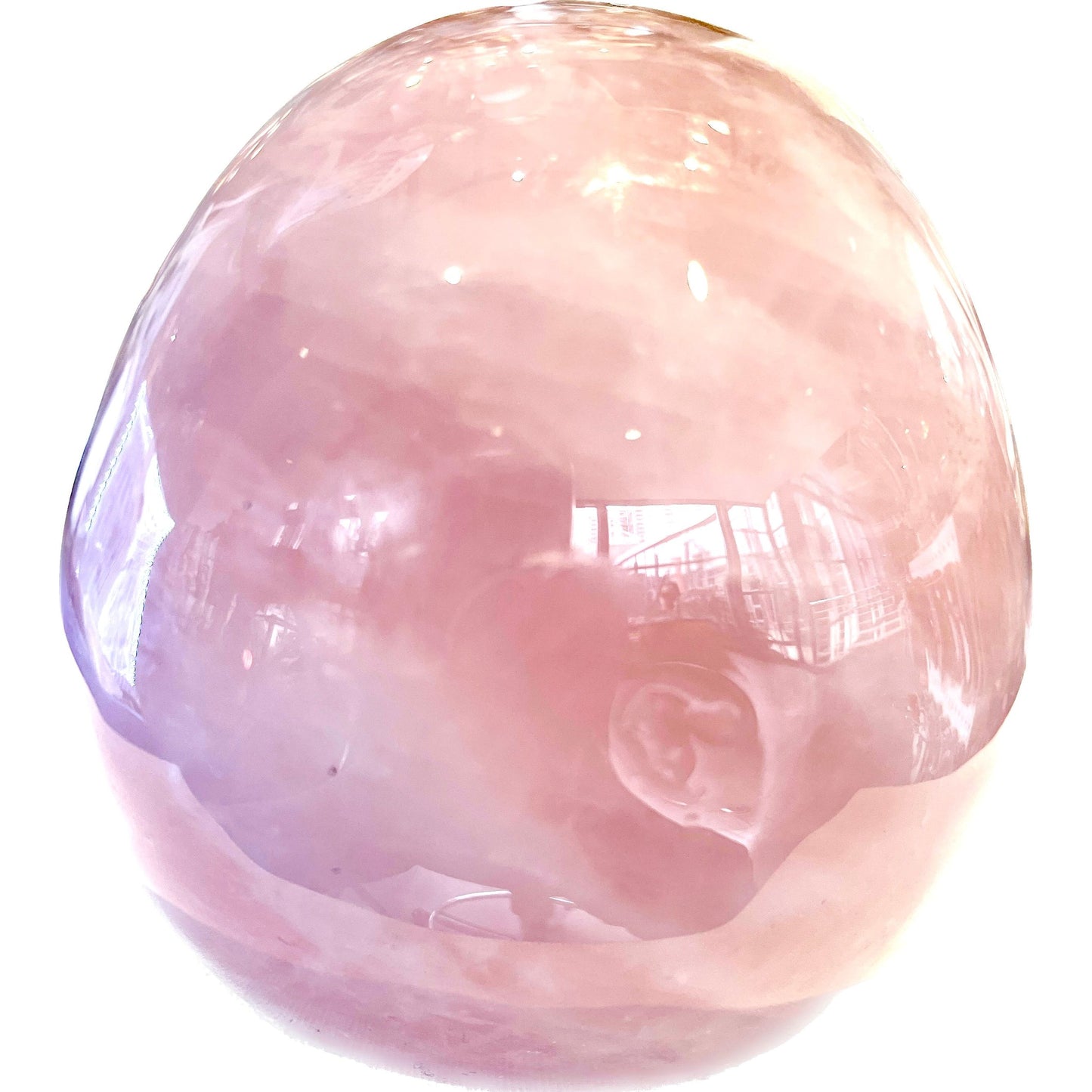 7 Inch Genuine Brazilian Rose Quartz Skull