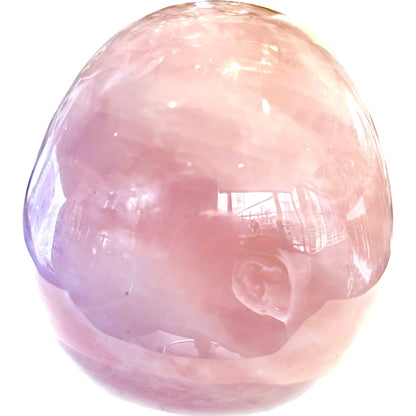 7 Inch Genuine Brazilian Rose Quartz Skull