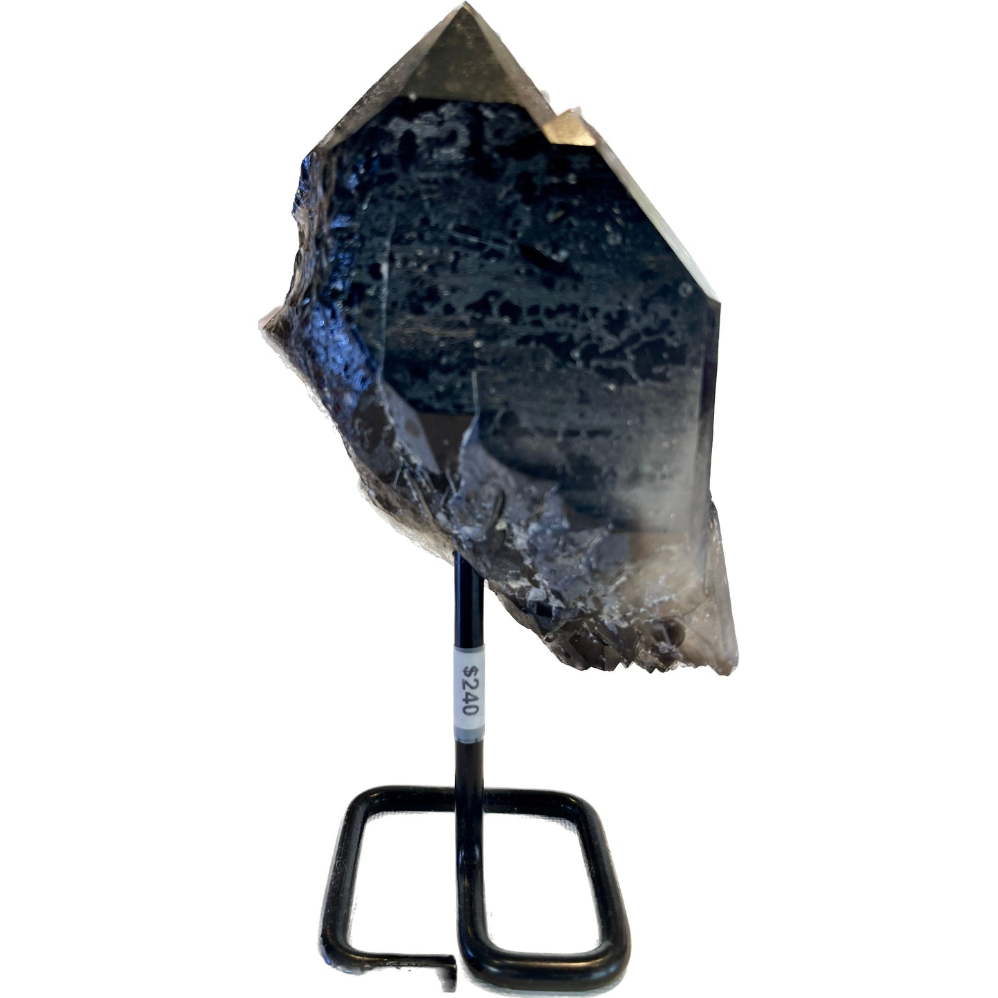 5 Inch Free Form Smokey Quartz on a Metal Stand