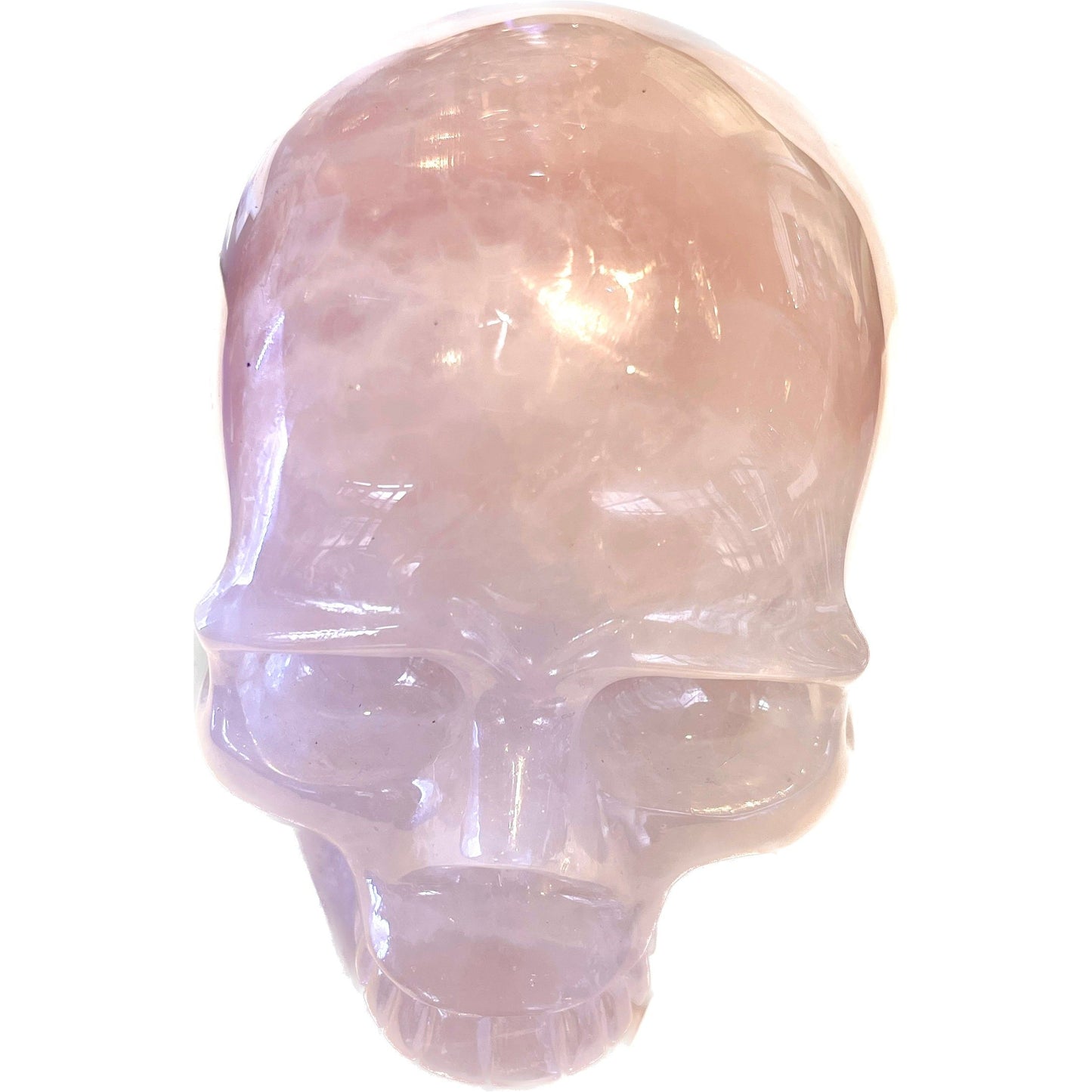 7 Inch Genuine Brazilian Rose Quartz Skull