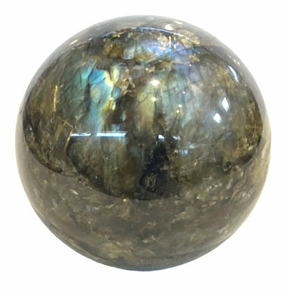 3 Inch Labradorite Sphere Crystal Ball in Acrylic Base