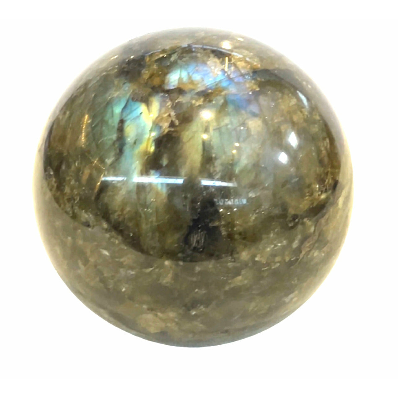 3 Inch Labradorite Sphere Crystal Ball in Acrylic Base