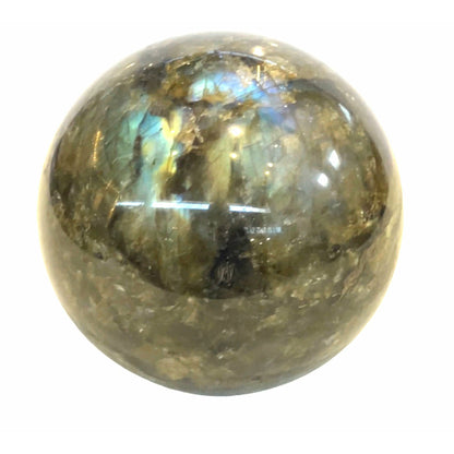 3 Inch Labradorite Sphere Crystal Ball in Acrylic Base