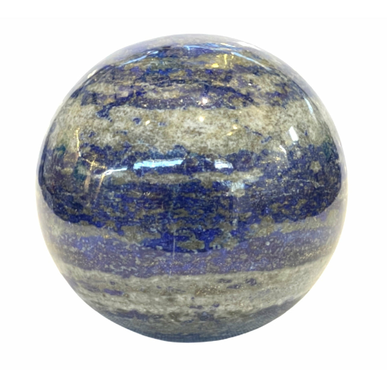 3 Inch Lapis Lazuli Sphere  Crystal Ball from Afghanistan in Acrylic Base