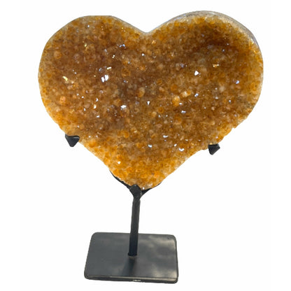 Genuine 6 inch Citrine Cluster Heart