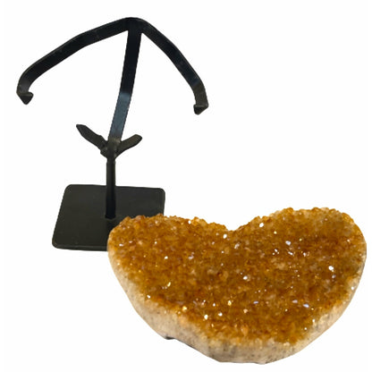 Genuine 6 inch Citrine Cluster Heart