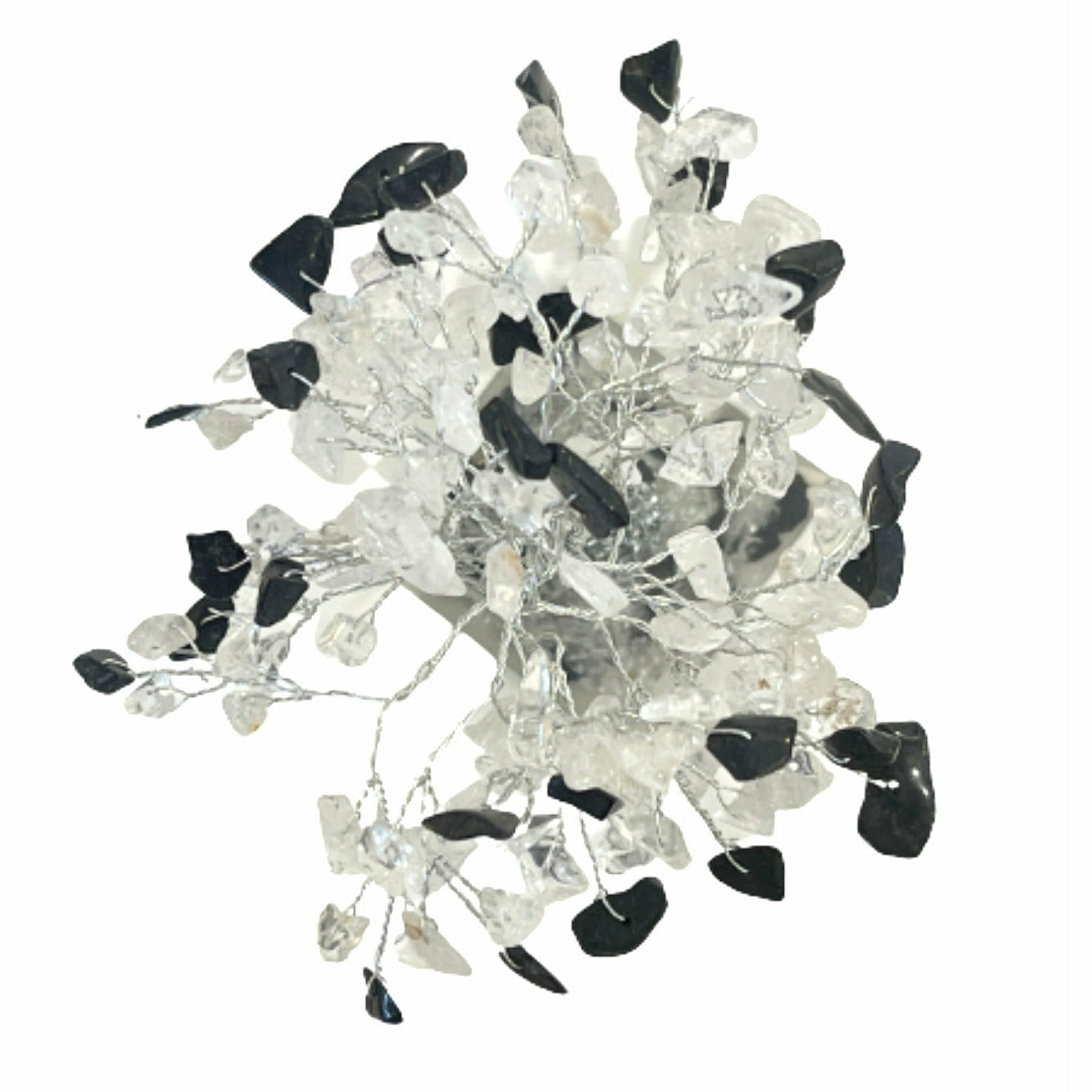 April Gem Birthstone Tree (Black Tourmaline / Clear Quartz)