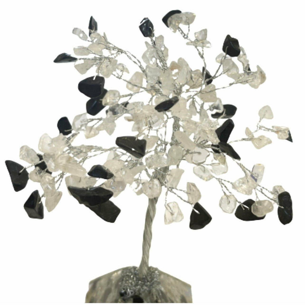 April Gem Birthstone Tree (Black Tourmaline / Clear Quartz)