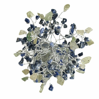 August Gem Birthstone Tree (Sodalite / Green Aventurine)