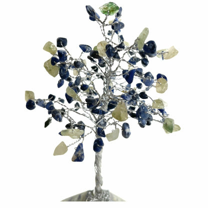 August Gem Birthstone Tree (Sodalite / Green Aventurine)