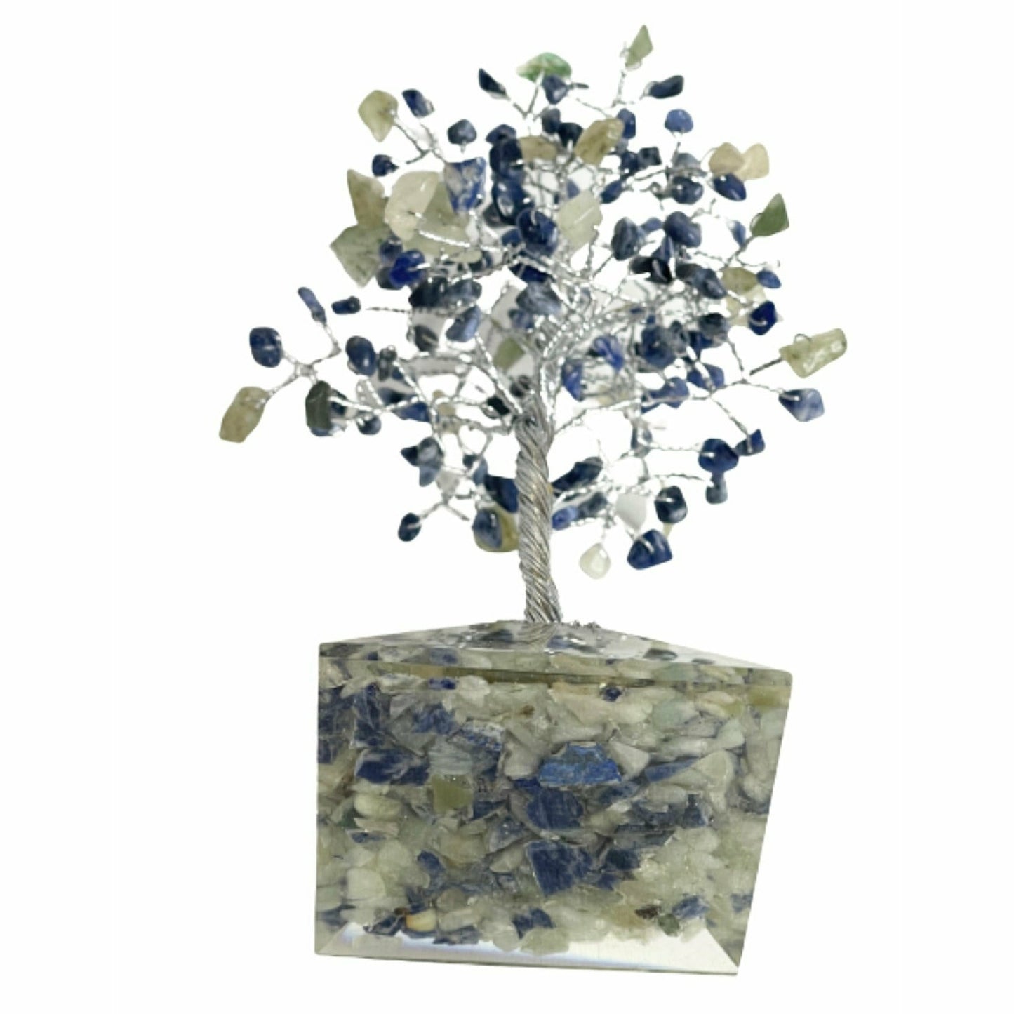 August Gem Birthstone Tree (Sodalite / Green Aventurine)