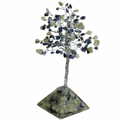 August Gem Birthstone Tree (Sodalite / Green Aventurine)