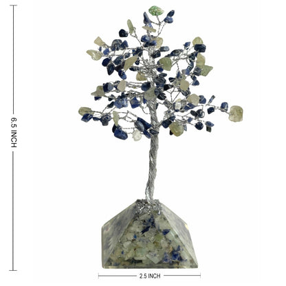 August Gem Birthstone Tree (Sodalite / Green Aventurine)