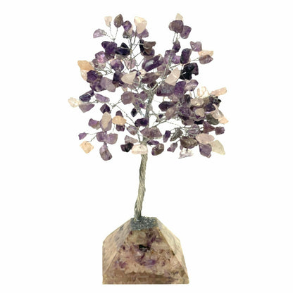 February Gem Birthstone Tree (Rose Quartz / Amethyst)