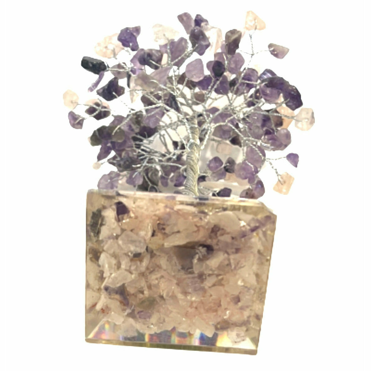 February Gem Birthstone Tree (Rose Quartz / Amethyst)