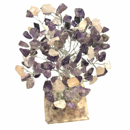 February Gem Birthstone Tree (Rose Quartz / Amethyst)