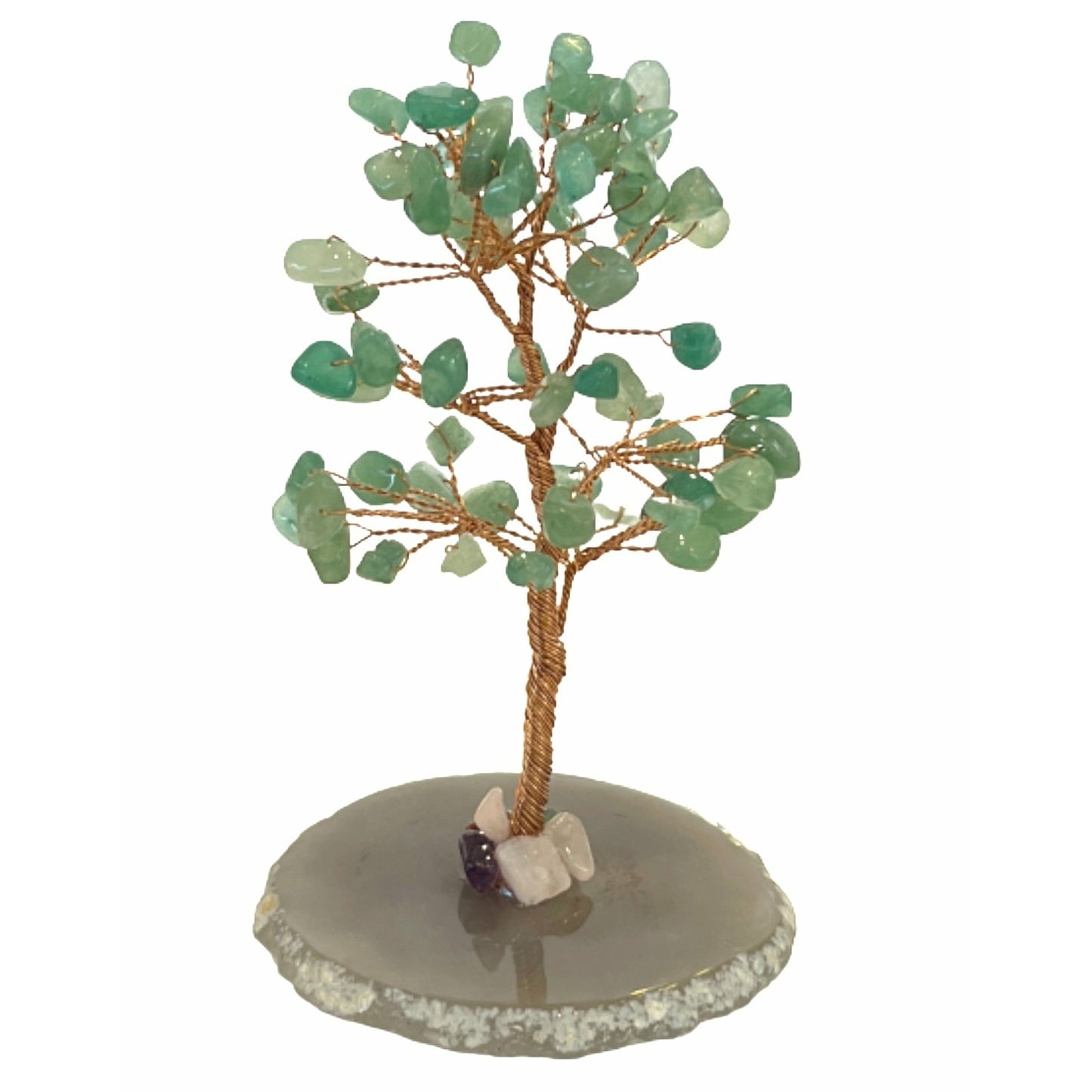 4.5 Inches Handmade Gemstone Green Aventurine Agate Crystal Trees