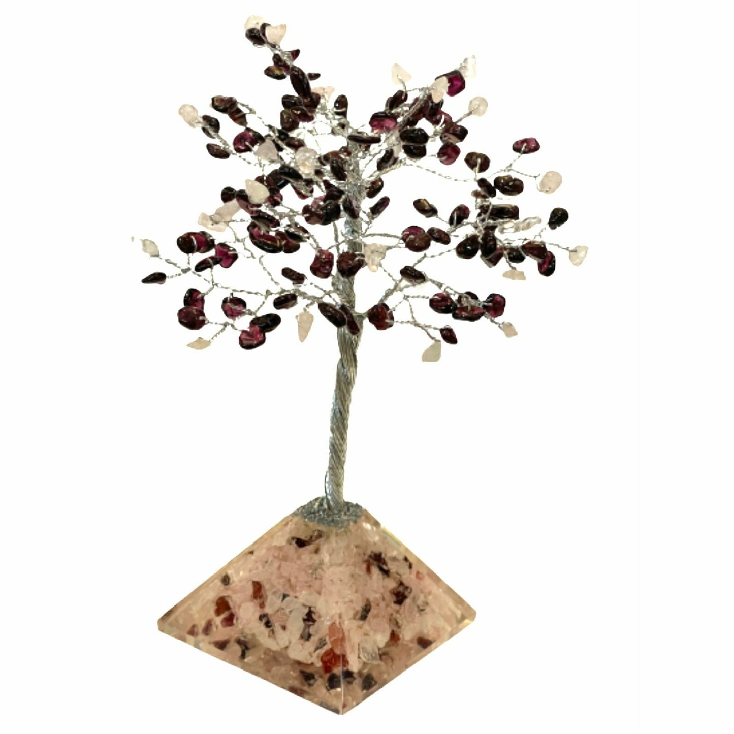 January Gem Birthstone Tree (Garnet / Rose Quartz)