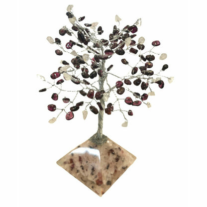 January Gem Birthstone Tree (Garnet / Rose Quartz)