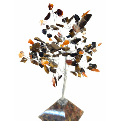 July Gem Birthstone Tree (Golden Tiger Eye / Carnelian)