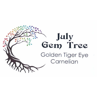 July Gem Birthstone Tree (Golden Tiger Eye / Carnelian)