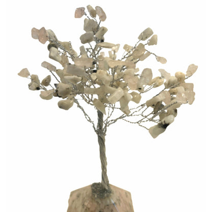 June Gem Birthstone Tree (Moonstone / Rose Quartz)