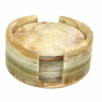 Light Green Onyx High-Quality Marble Coasters