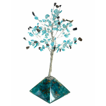 March Gem Birthstone Tree (Blue Tigers Eye / Blue Quartz)