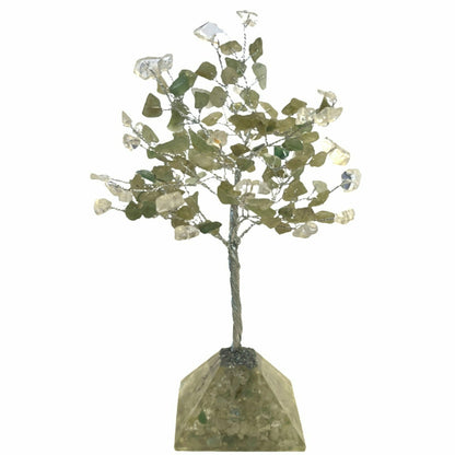 May Gem Birthstone Tree (Green Aventurine / Clear Quartz)