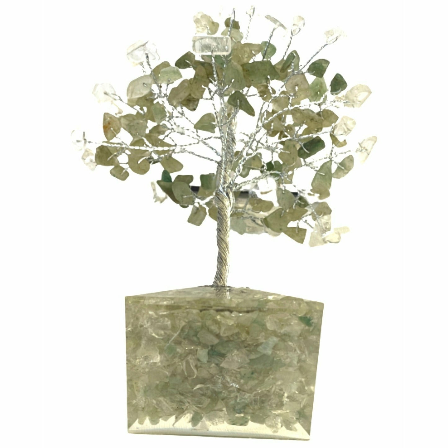 May Gem Birthstone Tree (Green Aventurine / Clear Quartz)