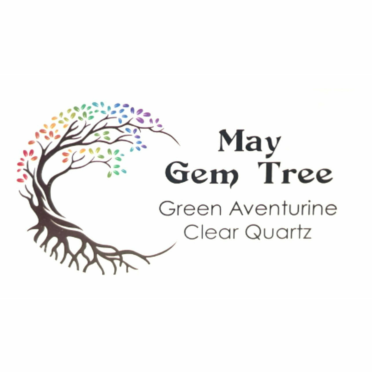 May Gem Birthstone Tree (Green Aventurine / Clear Quartz)