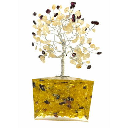 November Gem Birthstone Tree (Citrine / Garnet)