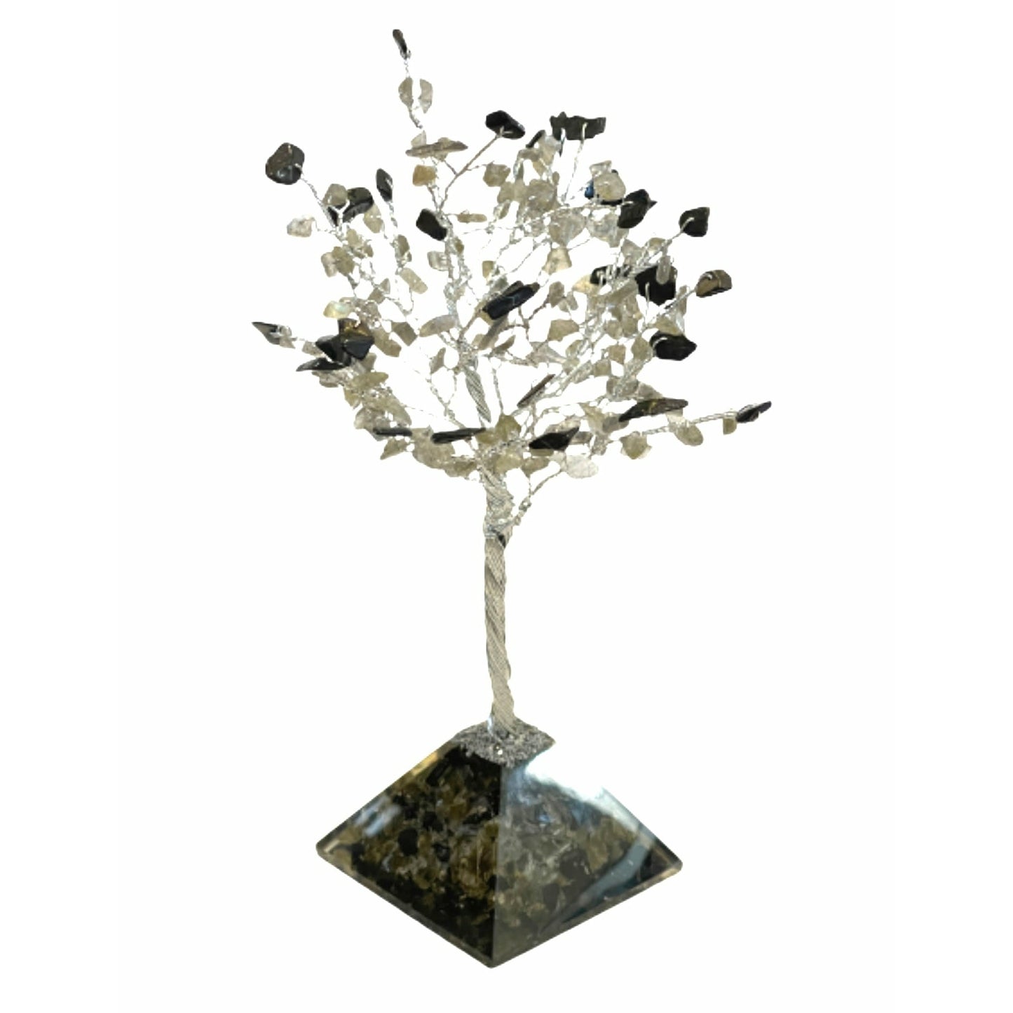 October Gem Birthstone Tree (Black Tourmaline / Labradorite)