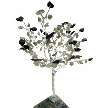 October Gem Birthstone Tree (Black Tourmaline / Labradorite)